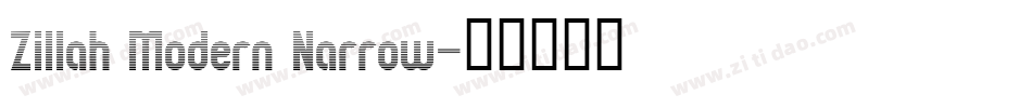 Zillah Modern Narrow字体转换
